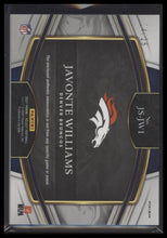 2021 Panini Select Rookie Swatch Tie-Dye Prizm Javonte Williams #/25 #JS-JWI