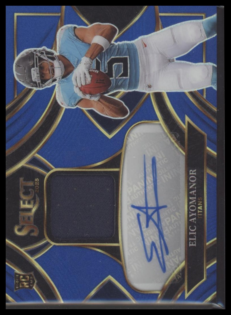 2025 Panini Rookie Auto Memorabilia Blue Prizm Elic Ayomanor #/149 #RSMP-EAR