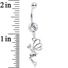 Clear Gem Hovering Fairy Dangle Belly Ring