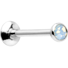3/8 Stainless Steel 3mm White Opalite Labret Monroe Tragus