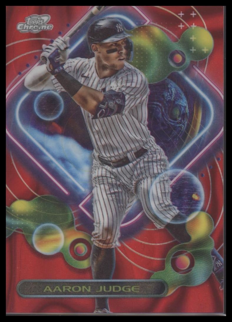 2023 Topps Chrome Cosmic Red Flare Refractor Aaron Judge #/5 #62