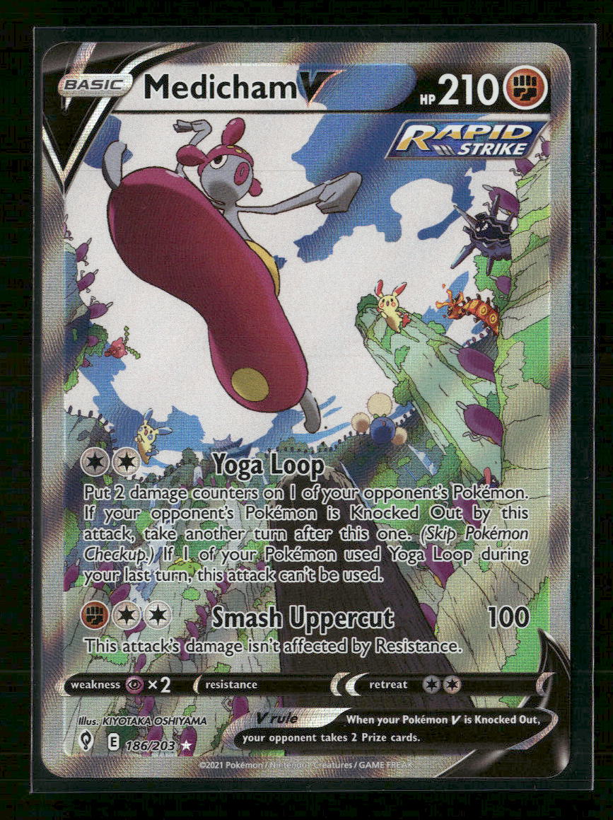 SWSH07: Evolving Skies Medicham V (Alternate Full Art) #186/203