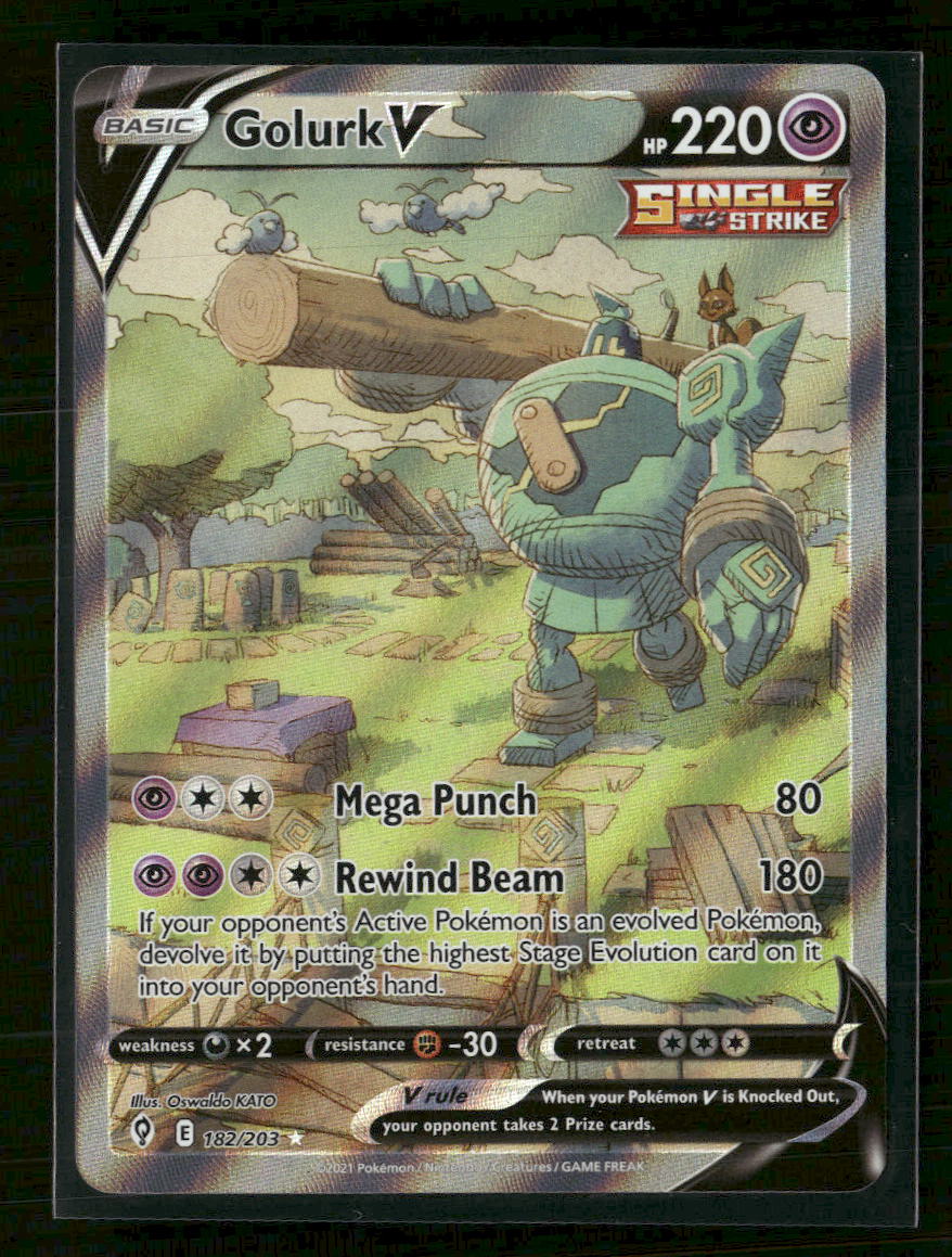 SWSH07: Evolving Skies Golurk V (Alternate Full Art) #182/203