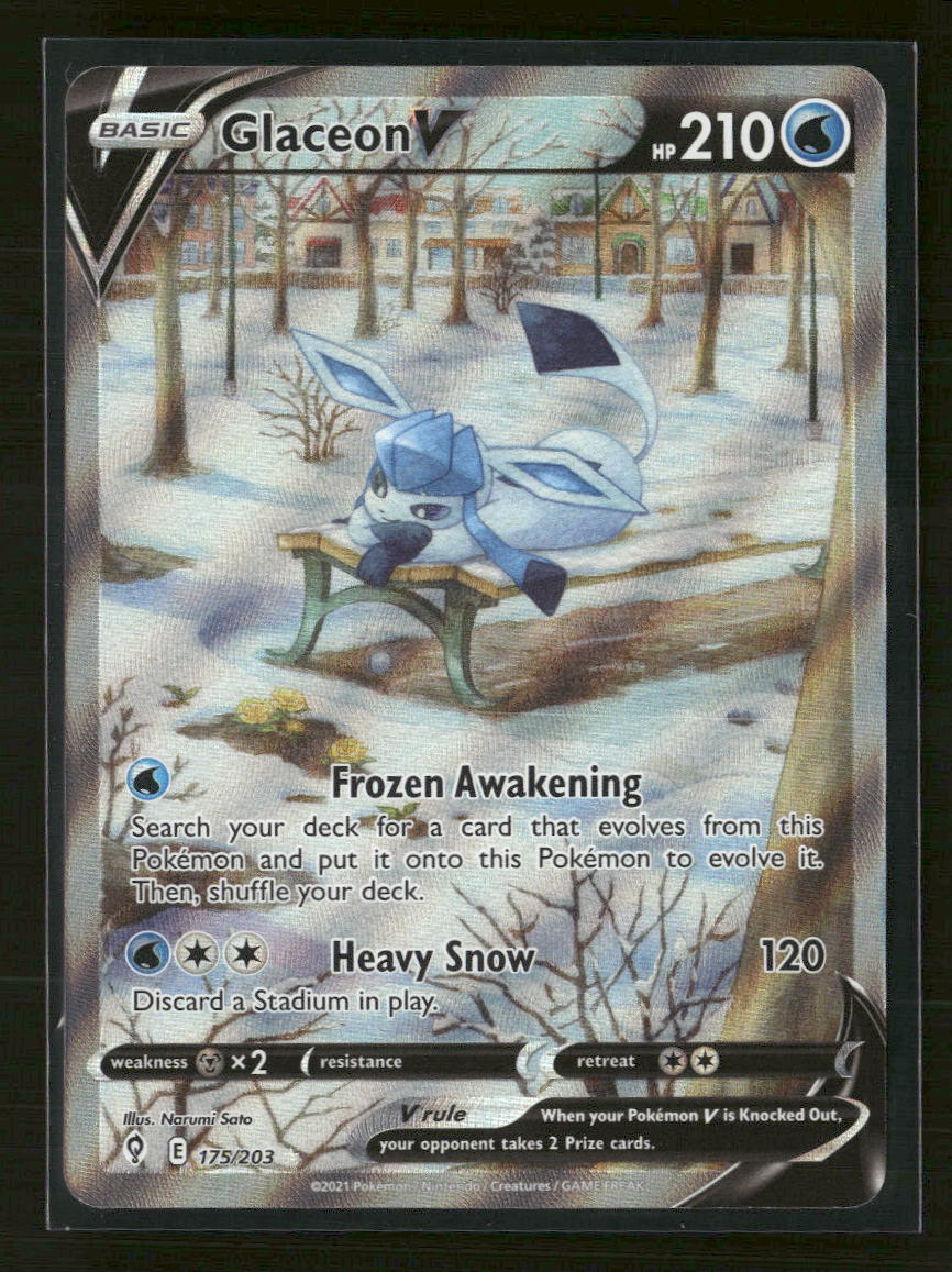SWSH07: Evolving Skies Glaceon V (Alternate Full Art) #175/203