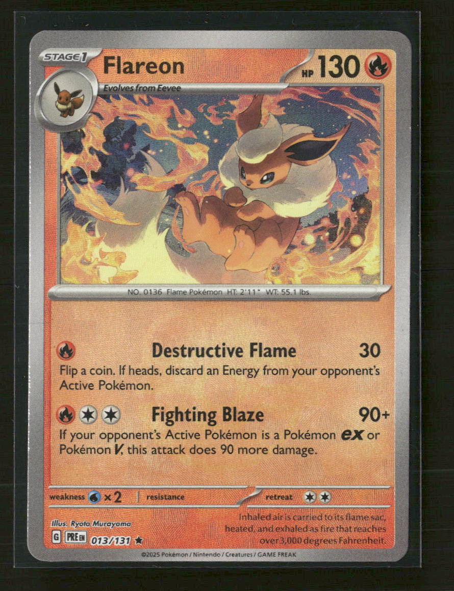 SV: Prismatic Evolutions Flareon (Master Ball Pattern) #013/131