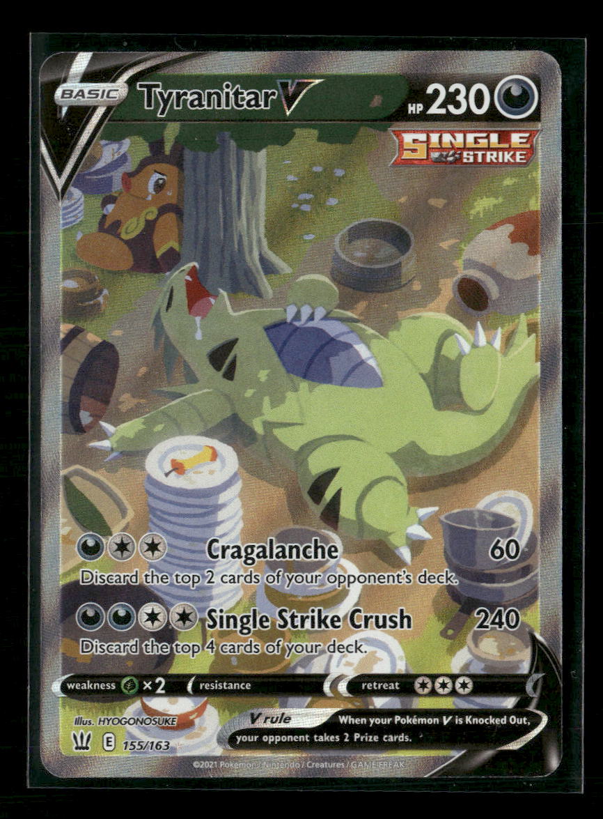 SWSH05: Battle Styles Tyranitar V (Alternate Full Art) #155/163