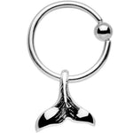 16G Whale of a Tail Dangle Stainless Steel Captive Bead Ring