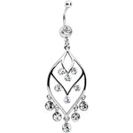 Clear Gem Victorian Chandelier Dangle Belly Ring