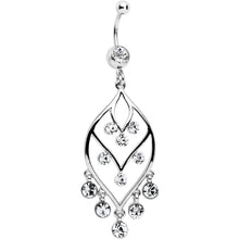 Clear Gem Victorian Chandelier Dangle Belly Ring