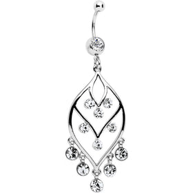 Clear Gem Victorian Chandelier Dangle Belly Ring