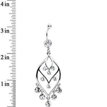Clear Gem Victorian Chandelier Dangle Belly Ring