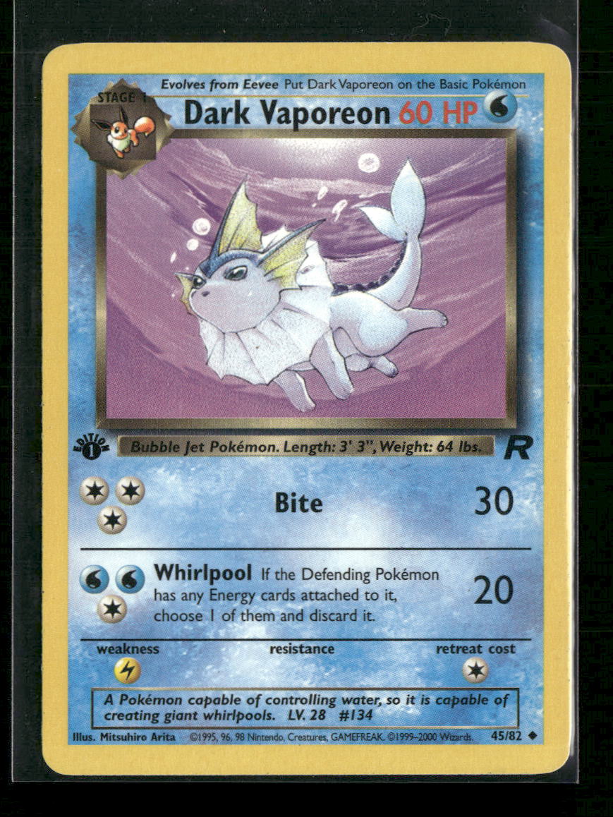 Team Rocket Dark Vaporeon #45/82