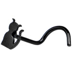 Black Anodized Titanium Kitty Cat Nose Ring