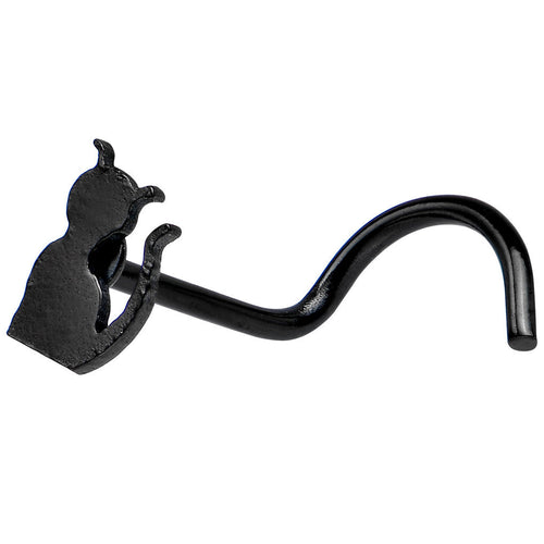 Black Anodized Titanium Kitty Cat Nose Ring