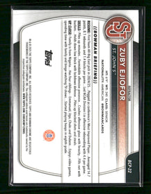 2025-26 Bowman Chrome Prospects Refractor Zuby Ejiofor #/499 #BCP-22