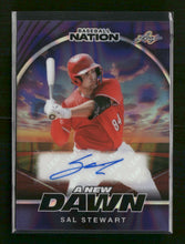 2025 Leaf Baseball Nation A New Dawn Auto Lava Purple #/8 Sal Stewart #NA-SS1