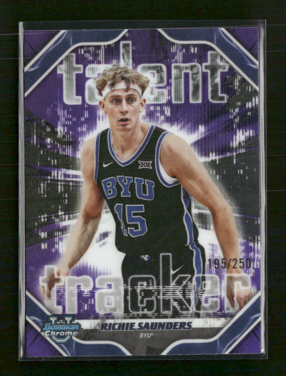 2025-26 Bowman Talent Tracker Purple Refractor Richie Saunders #/250 #TT-19