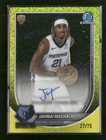 2025-26 Bowman Chrome Auto Yellow Refractor Jahmai Mashack #/75 #BCA-JM