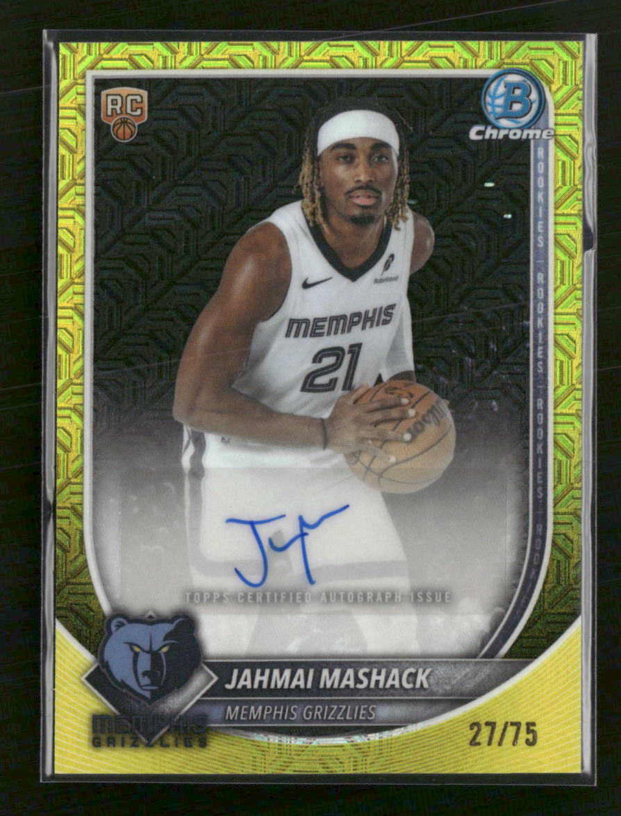 2025-26 Bowman Chrome Auto Yellow Refractor Jahmai Mashack #/75 #BCA-JM