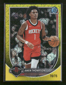 2025-26 Bowman Chrome Yellow Refractor Amen Thompson #/75 #BCV-134