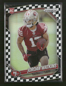 2025 Panini Prizm Black and White Checker Jordan Watkins #389