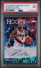2019 Panini Hoops Premium Stock Hoops Ink-Flash Damian Lillard 9 PSA #DLL