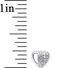 16G Stainless Steel Cubic Zirconia Heart Tragus Earring