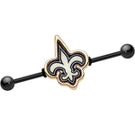 Officially Licensed New Orleans Saints Logo Industrial Barbell 38mm