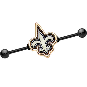 Officially Licensed New Orleans Saints Logo Industrial Barbell 38mm