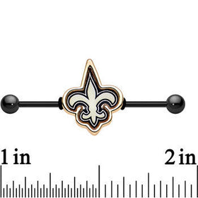 Officially Licensed New Orleans Saints Logo Industrial Barbell 38mm