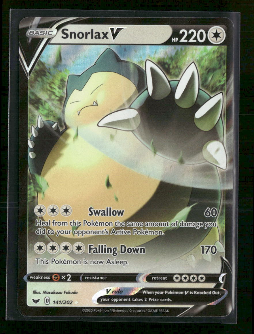 SWSH01: Sword & Shield Base Set Snorlax V #141/202