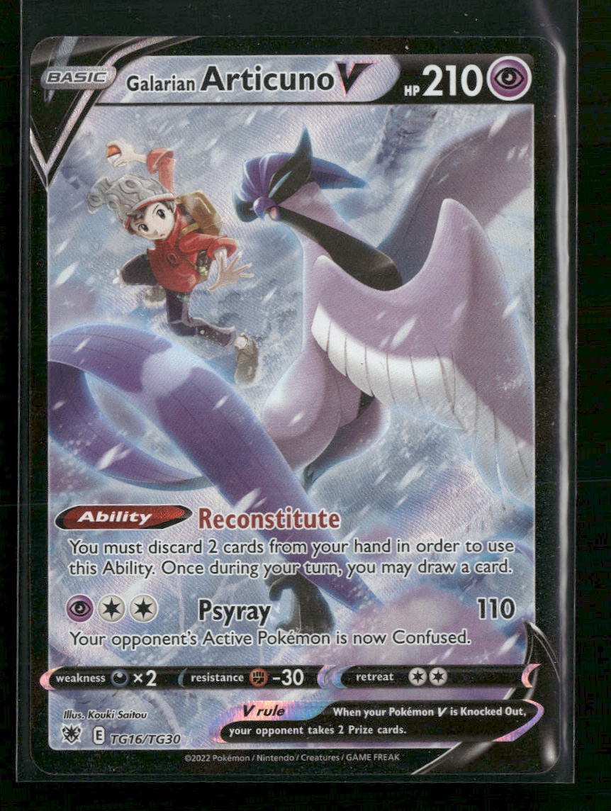 SWSH10: Astral Radiance Trainer Gallery Galarian Articuno V #TG16/TG30