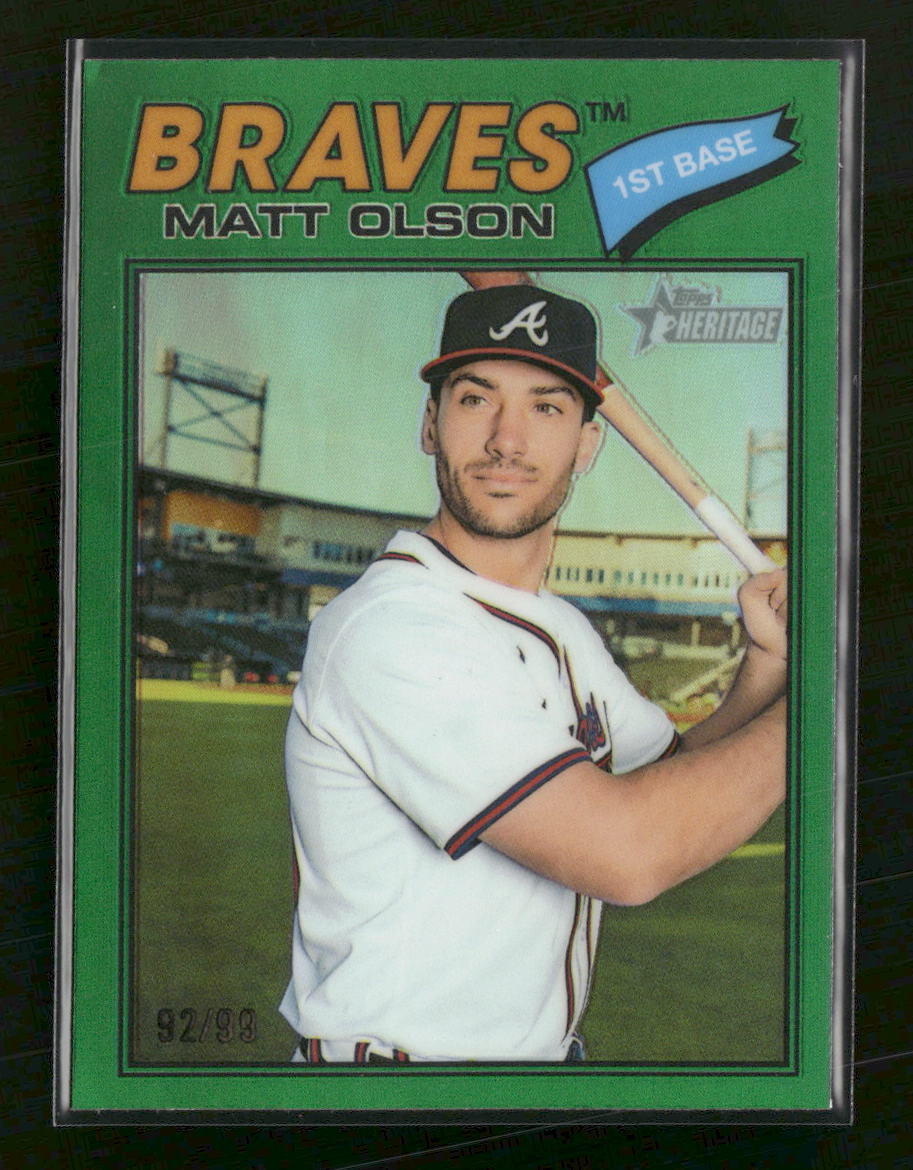 2026 Topps Heritage Chrome Green Refractors Matt Olson #/99 #194