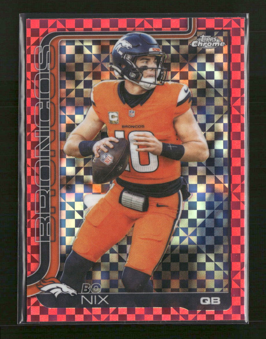 2025 Topps Chrome Pink X-Fractor Bo Nix #88