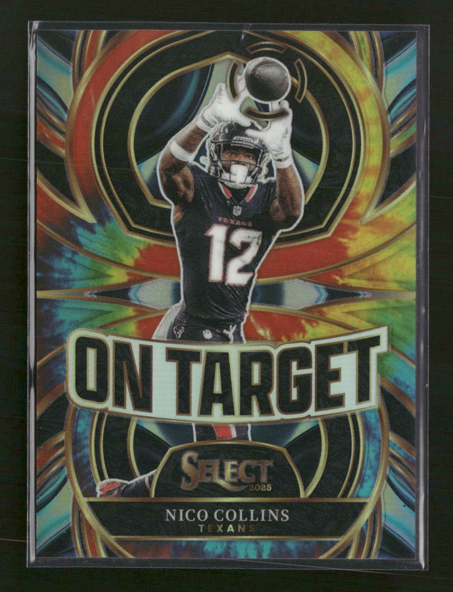 2025 Panini Select On Target Tie-Dye Prizm Nico Collins #/25 #10