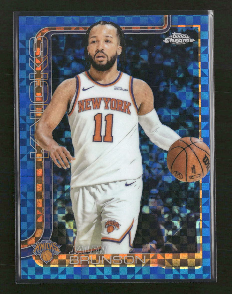 2025-26 Topps Chrome Blue X-Fractor Jalen Brunson #101
