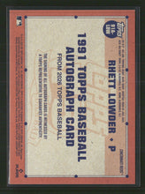 2026 Topps 1991 Topps Baseball 35th Anniversary Auto Rhett Lowder  #91A-LOW