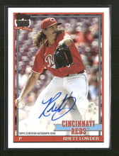 2026 Topps 1991 Topps Baseball 35th Anniversary Auto Rhett Lowder  #91A-LOW