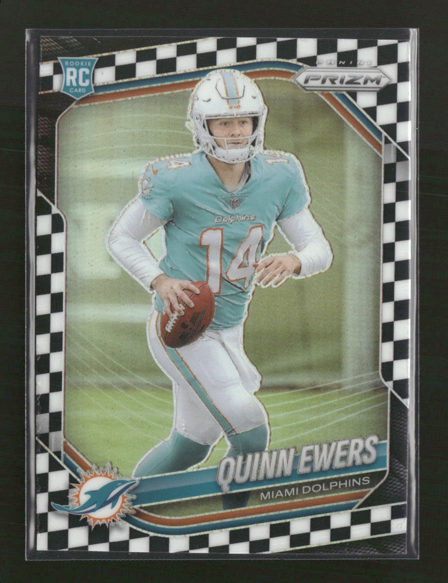 2025 Panini Prizm Black and White Checker Quinn Ewers #307