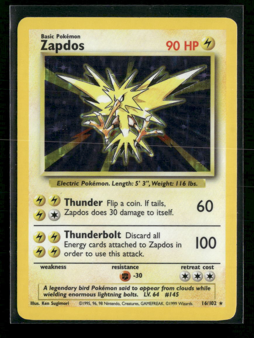 Base Set Zapdos #016/102