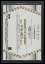 2021 Topps Definitive Collection Dual Auto R Sandberg / A Dawson #/35 #DAC-SD