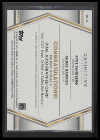 2021 Topps Definitive Collection Dual Auto R Sandberg / A Dawson #/35 #DAC-SD