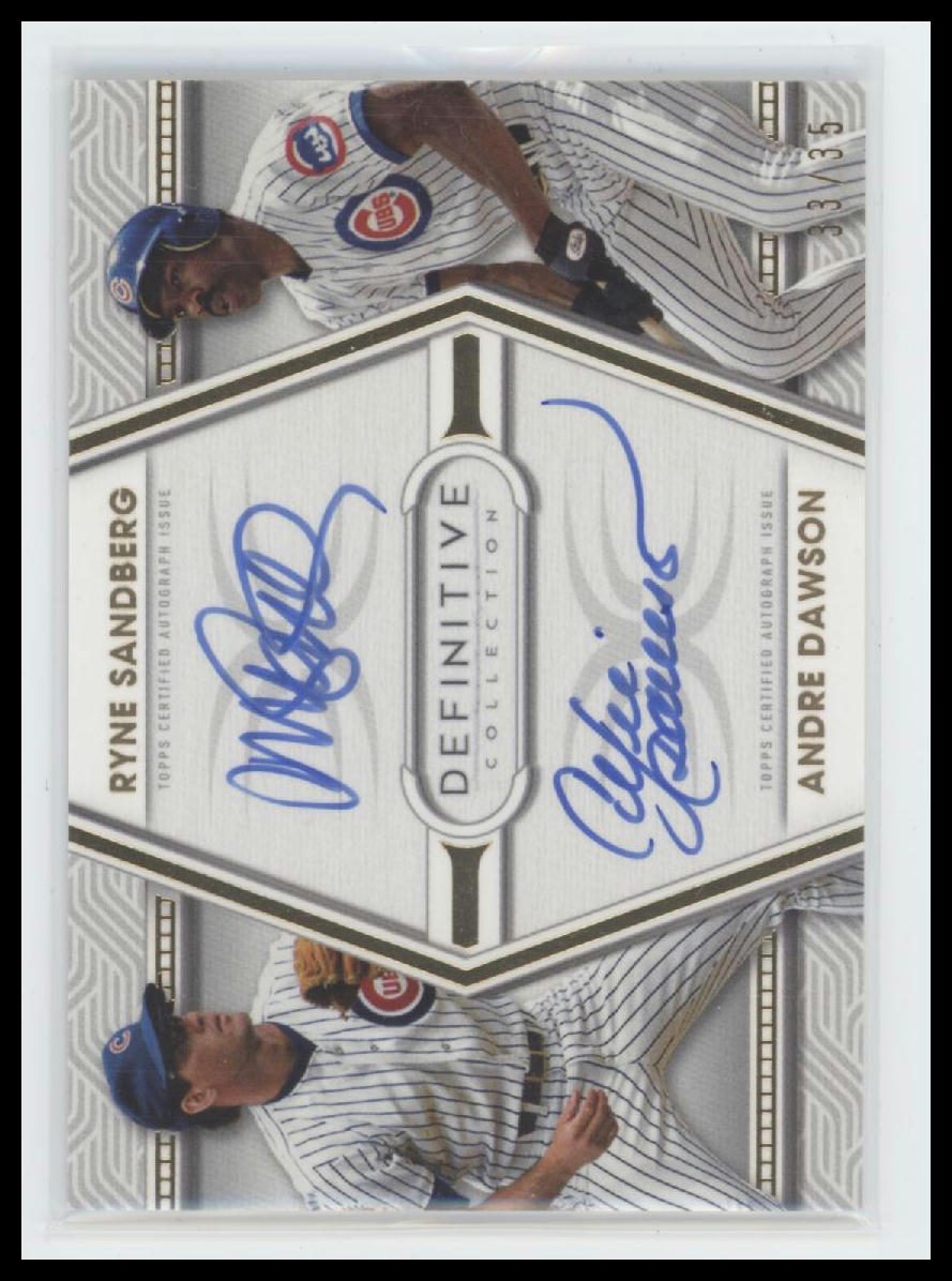 2021 Topps Definitive Collection Dual Auto R Sandberg / A Dawson #/35 #DAC-SD