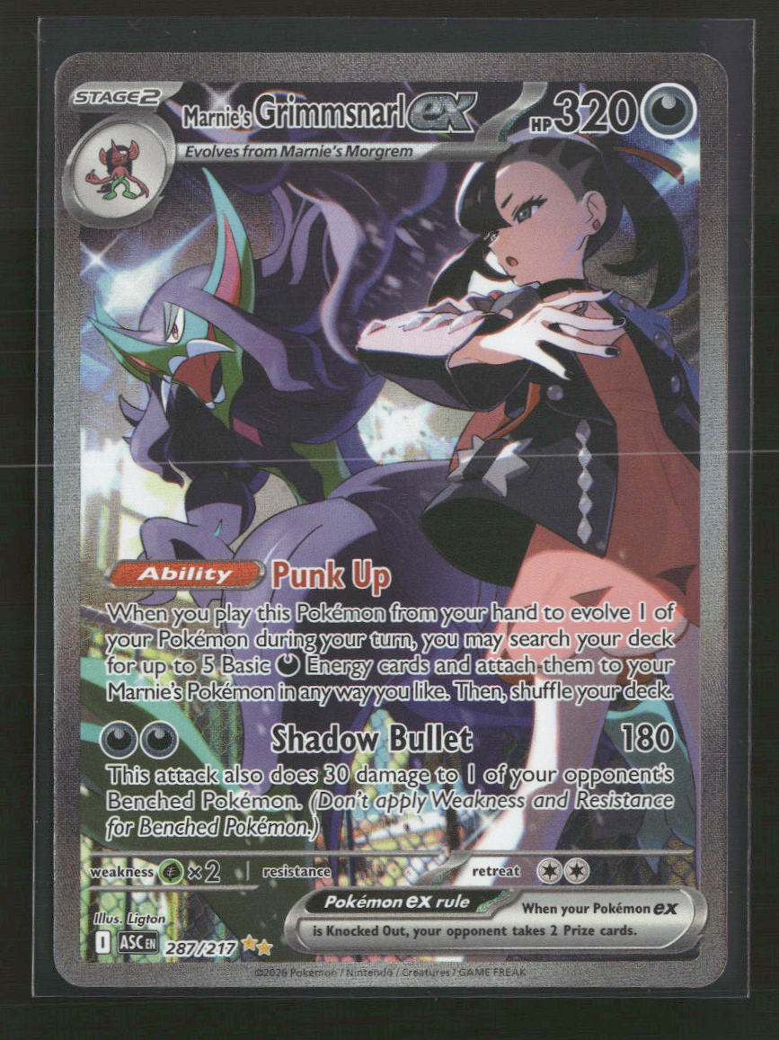 ME: Ascended Heroes Marnie's Grimmsnarl ex #287/217
