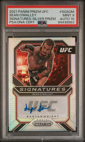 2021 Panini Prizm UFC Signatures-Silver Prizm Sean O'Malley 9 Auto PSA #SGSOM