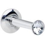16G 1/4 Handmade Labret Created with Crystals 2.5mm
