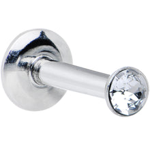 16G 1/4 Handmade Labret Created with Crystals 2.5mm