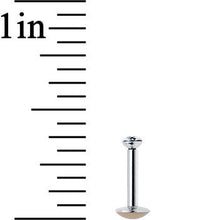 16G 1/4 Handmade Labret Created with Crystals 2.5mm