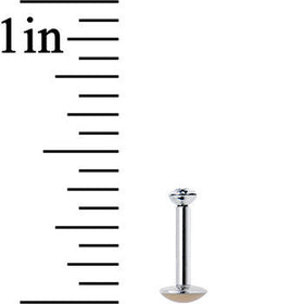 16G 1/4 Handmade Labret Created with Crystals 2.5mm