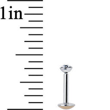 16G 1/4 Handmade Labret Created with Crystals 3mm